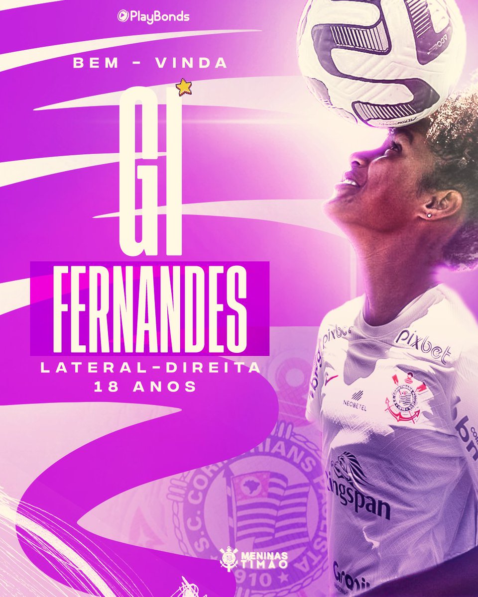 TimaoDelas's tweet photo. BEM VINDA, GI FERNANDES!🦅

Pode comemorar, Fiel torcida! A lateral direita Gi Fernandes é mais um reforço do Timão!

Revelada pelas Sereias da Vila e com vitorioso histórico pelas categorias de base da Seleção Brasileira, a lateral de apenas 18 aninhos, que também atua no meio campo, irá somar ao elenco da próxima temporada!!!

Seja muito bem vinda, nossa braba! Que seja uma trajetória vitoriosa, de muitas felicidades e aprendizado!

♀️🦅

#MT #1SoCorinthians