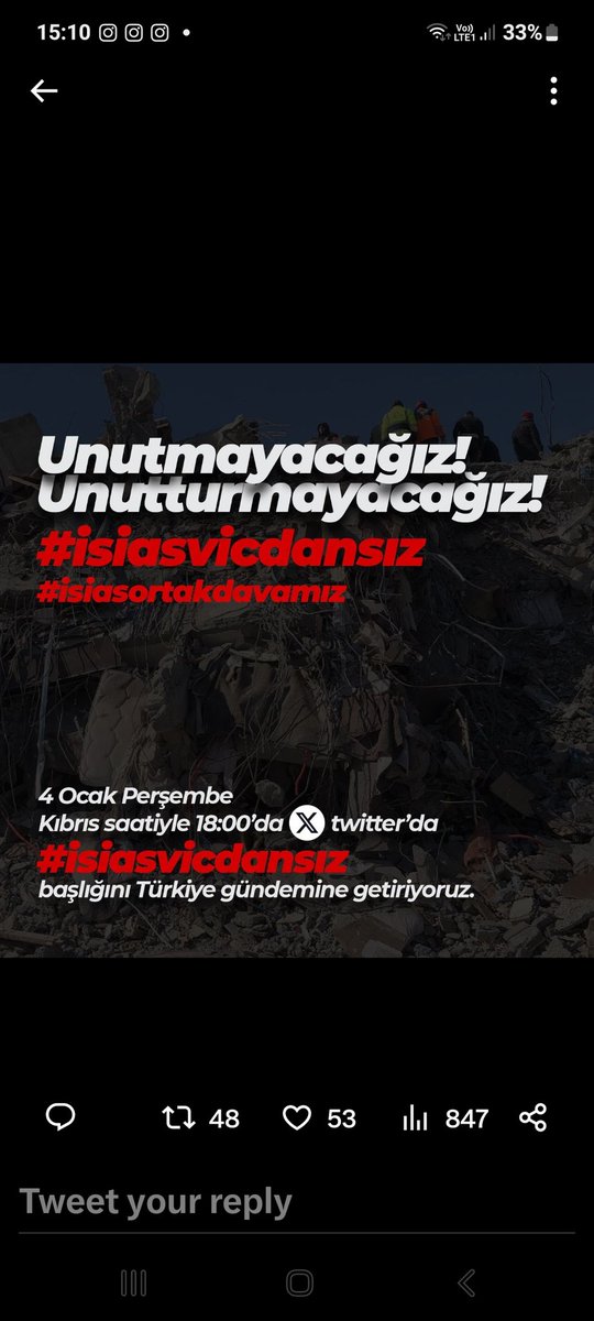 #isiasvicdansız
#isiasortakdavamız