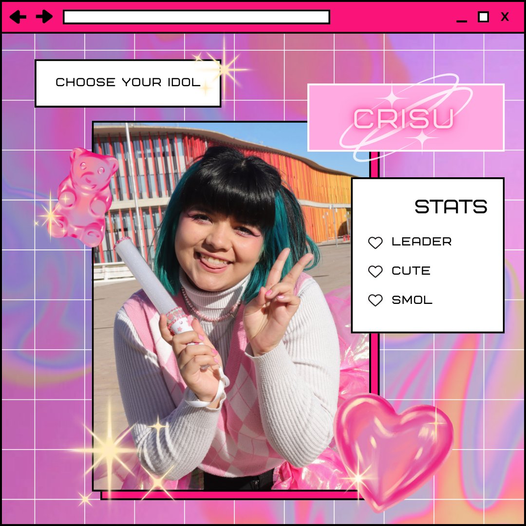 𝘾𝙃𝙊𝙊𝙎𝙀 𝙔𝙊𝙐𝙍 𝙄𝘿𝙊𝙇: CRISU 🩷

Siempre lista para bailar ¡nuestra idoru fucsia no podía faltar en esta cover!

<a href="/crisquinn_/">𝑪𝒓𝒊𝒔𝒖 😈</a> os comparte sus deseos de un 2024 muy feliz y con una buena dosis de idols 🎶💖

¿Y vosotros? ¿Qué esperáis de este 2024? ✨