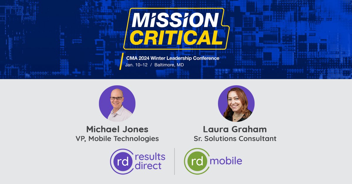 RDMobile's tweet photo. Meet the @ResultsDirect | @RDMobile Team at the CMA Winter Leadership Conference 2024 to learn more about our mobile and web solutions for associations.
📲 Proud to partner with @NAMCMA to provide the official #NAMCMA app.
#eventapps #memberapps #mobileapps #rdmobile https://t.co/68glZYIlqe