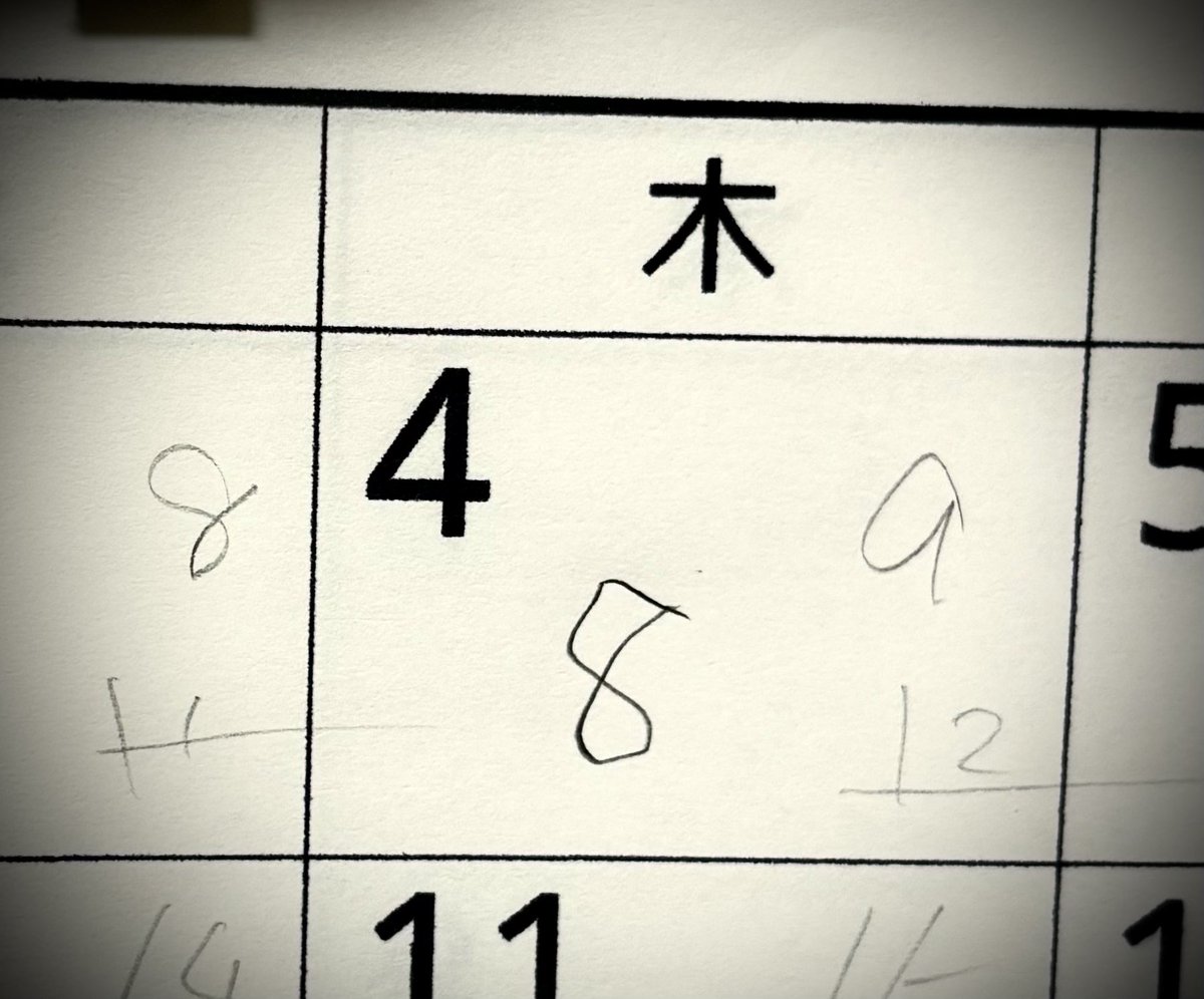 みてこの今にも泣き出しそうな力強い書体の""8 ""妥協しても妥協してもなお終わらない進捗の哀愁をひしひしと感じる 雅ですね 