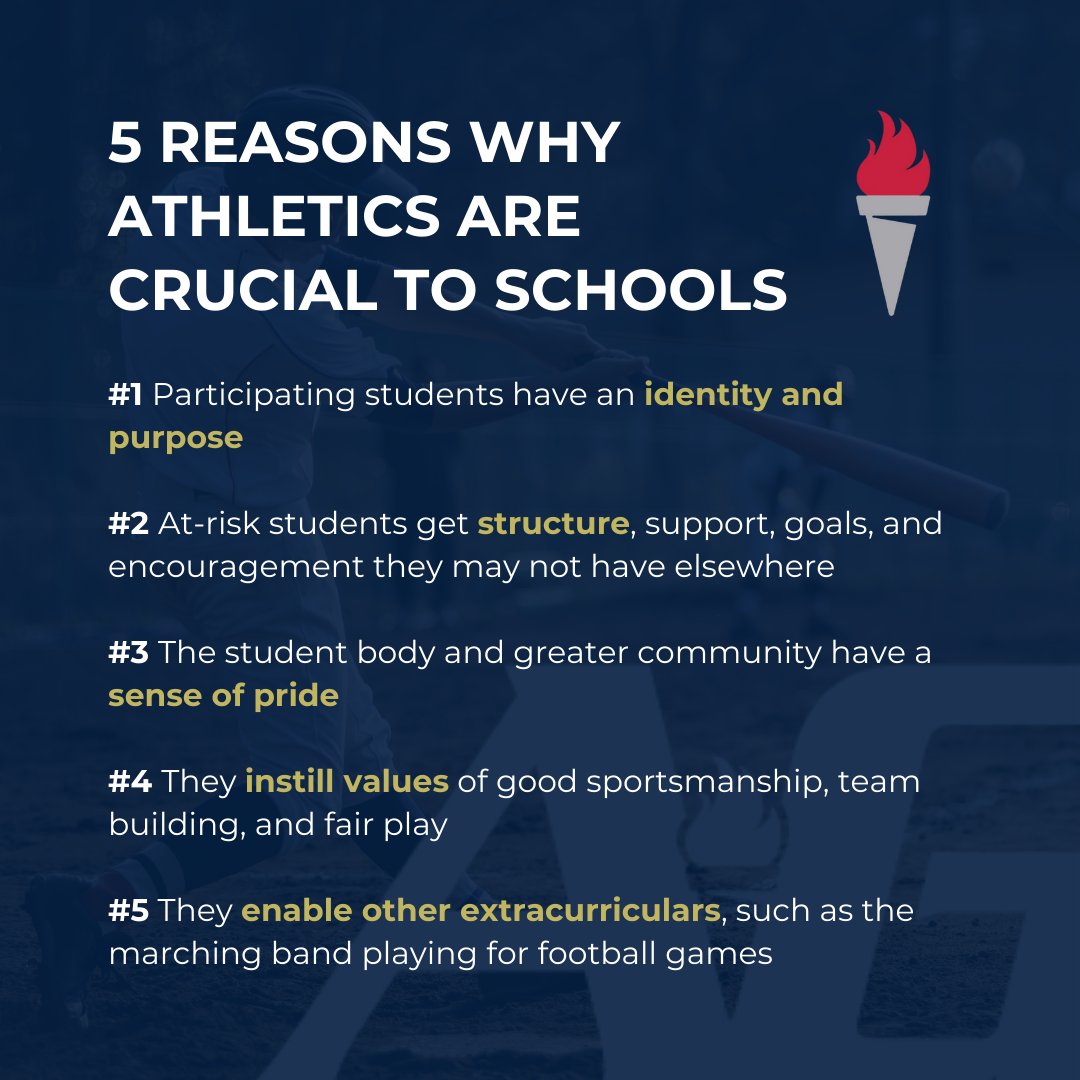ag_specialty's tweet photo. 📢Athletic programs are important📢
Check out these 5 reasons why athletics are crucial to every school's success!
#athletics #education #athletictrainers #sportsprograms #sportsinschools https://t.co/Quhz6dWsVZ