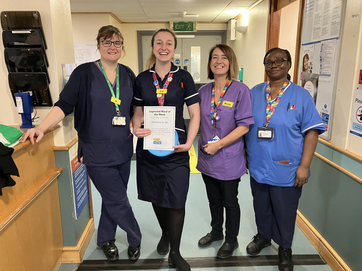 Tracey π (@cullerne873) on Twitter photo The most improved ward of the week <a href="/gloshospitals/">Gloucestershire Hospitals NHS Foundation Trust</a> is Ward 9aπππas 25% of their discharges were transferred to Discharge Lounge before leaving hospital compared to 7.7% the week beforeπ <a href="/9a_ward/">Ward 9a Gynaecology GRH</a> The most improved ward of the week <a href="/gloshospitals/">Gloucestershire Hospitals NHS Foundation Trust</a> is Ward 9aπππas 25% of their discharges were transferred to Discharge Lounge before leaving hospital compared to 7.7% the week beforeπ <a href="/9a_ward/">Ward 9a Gynaecology GRH</a>