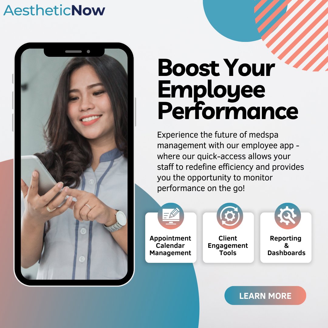 PNEssentials's tweet photo. Unleash the power of staff accountability with our AestheticNow employee app! 🚀 ✨  Download our app now and revolutionize your management game. Your powerful medspa  software in the palm of your hand! ✋📱 https://t.co/PBXRuxy1Fj