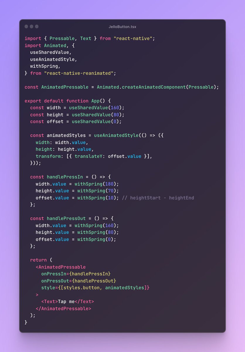 I achieved this effect by:

- shrinking the height
- expanding the width
- offsetting the button on the Y axis by the difference in height

Then I simply let 𝚠𝚒𝚝𝚑𝚂𝚙𝚛𝚒𝚗𝚐 do the rest!