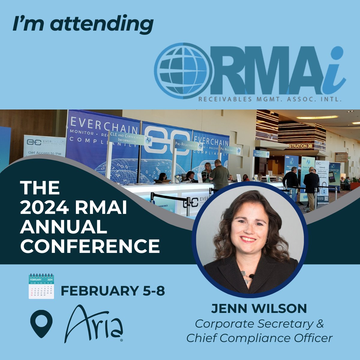 EverChain's tweet image. 🃏 Join EverChain at #RMAi2024 this February in Las Vegas! Register now to meet our Chief Compliance Officer (CCCO), @Jennifer Wilson.  Don't take chances with your #Compliance — schedule time with Jenn today sales@everchain.com! 🃏

#LasVegas #ReceivablesManagement