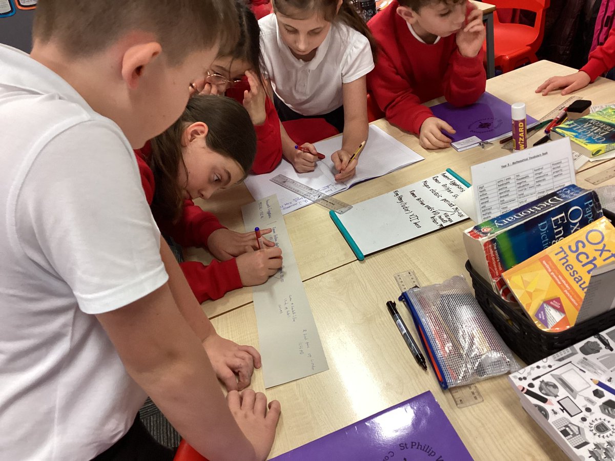 StPhilipsY5A's tweet photo. Year 5 were transported to the Tudor era to start our new history topic today! To begin, they plotted different events through history chronologically on a timeline, including historical events relating to the Tudors such as the War of the Roses #teamstphilips @StPhilipCEAP https://t.co/y1jHRk5W9t