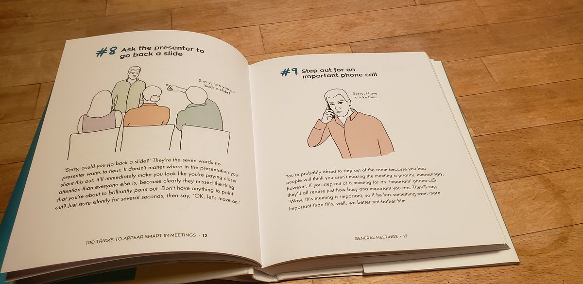 💥 I finally have @sarahcpr's book '100 tricks to appear smart in meetings' and can guarantee that it will make your future and even past meetings much more entertaining and fun.