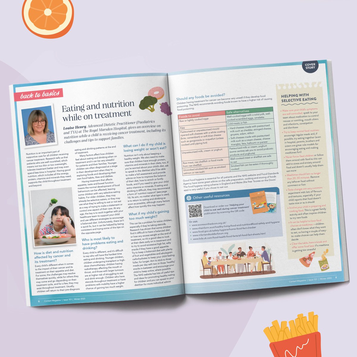 cclguk's tweet photo. Nutrition is an important part of supportive care for all children receiving cancer treatment 🍓 In #ContactMagazine, Louise Henry, Advanced Dietetic Practitioner gives an overview on nutrition while a child is receiving cancer treatment on pages 8-9 at ~ https://t.co/sBAUCtJFbR https://t.co/JLNA5bwxU6