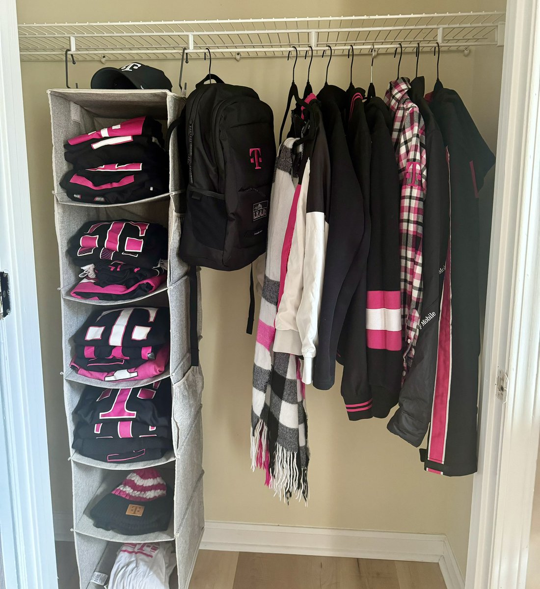 You know it’s getting serious when you start dedicating a separate closet to the merch… lol