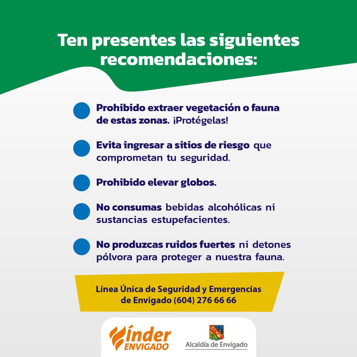 Para este Puente de Reyes es muy importante que tengas en cuenta las recomendaciones de seguridad, autocuidado y sana convivencia.☀️💦👨‍👩‍👧

¡Disfruta de manera sana y consciente! 🙏🏻

#EnvigadoVamosAdelante
#RaúlCardonaAlcalde