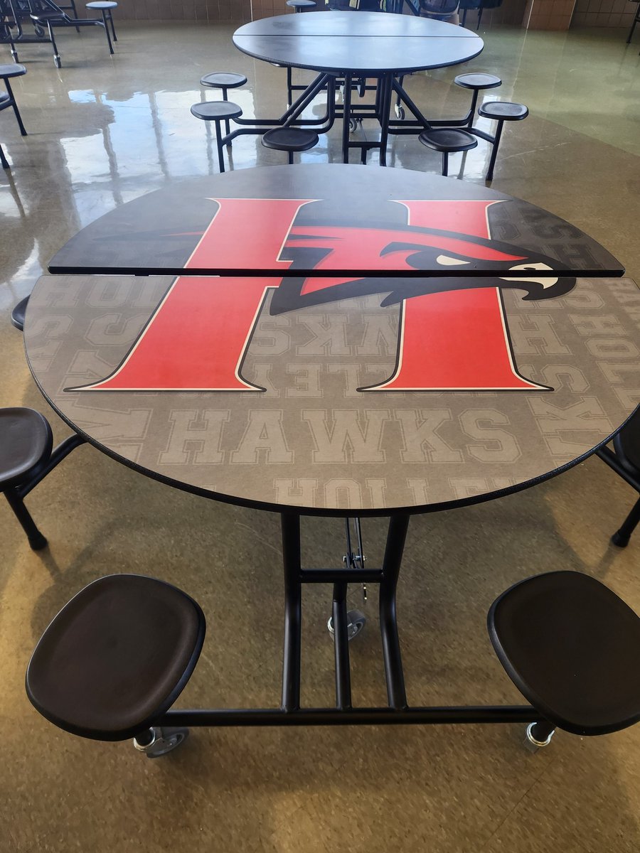 Exciting cafeteria update! 🍽️ New tables are in place, providing a fresh and inviting space for everyone to enjoy their meals.