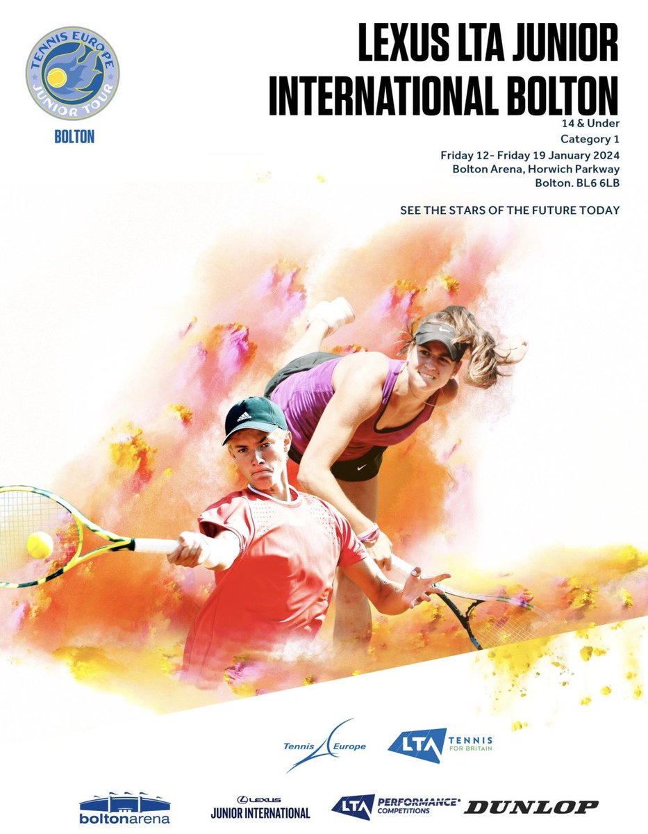 What have Emma Raducanu, Andy Murray, Marcos Baghdatis, Justin Henin and Coco Gauff got in common?

Answer:

At U14 level they all played in the ITF level 1 U14 event at Bolton Arena.

Entry is free. Play takes place up to late afternoon with finals at 10am on Friday 19 January.
