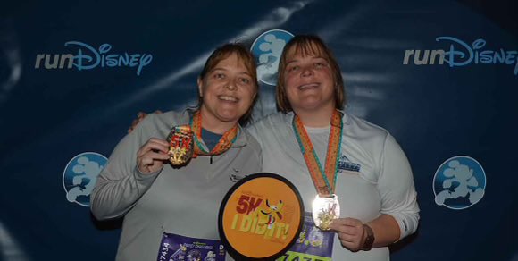 So 9 months ago, I decided to sign myself and @eceeroj up for the 2024 #dopeychallenge @runDisney. It’s four days in a row with 5K, 10K, half, full marathon. 1 down, 3 to go!