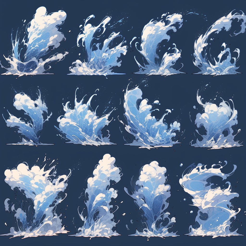 doublecats1's tweet photo. #VFX #AIart #conceptart #gamedeveloper 
water explosion！！ https://t.co/sN5ZaEaSP9