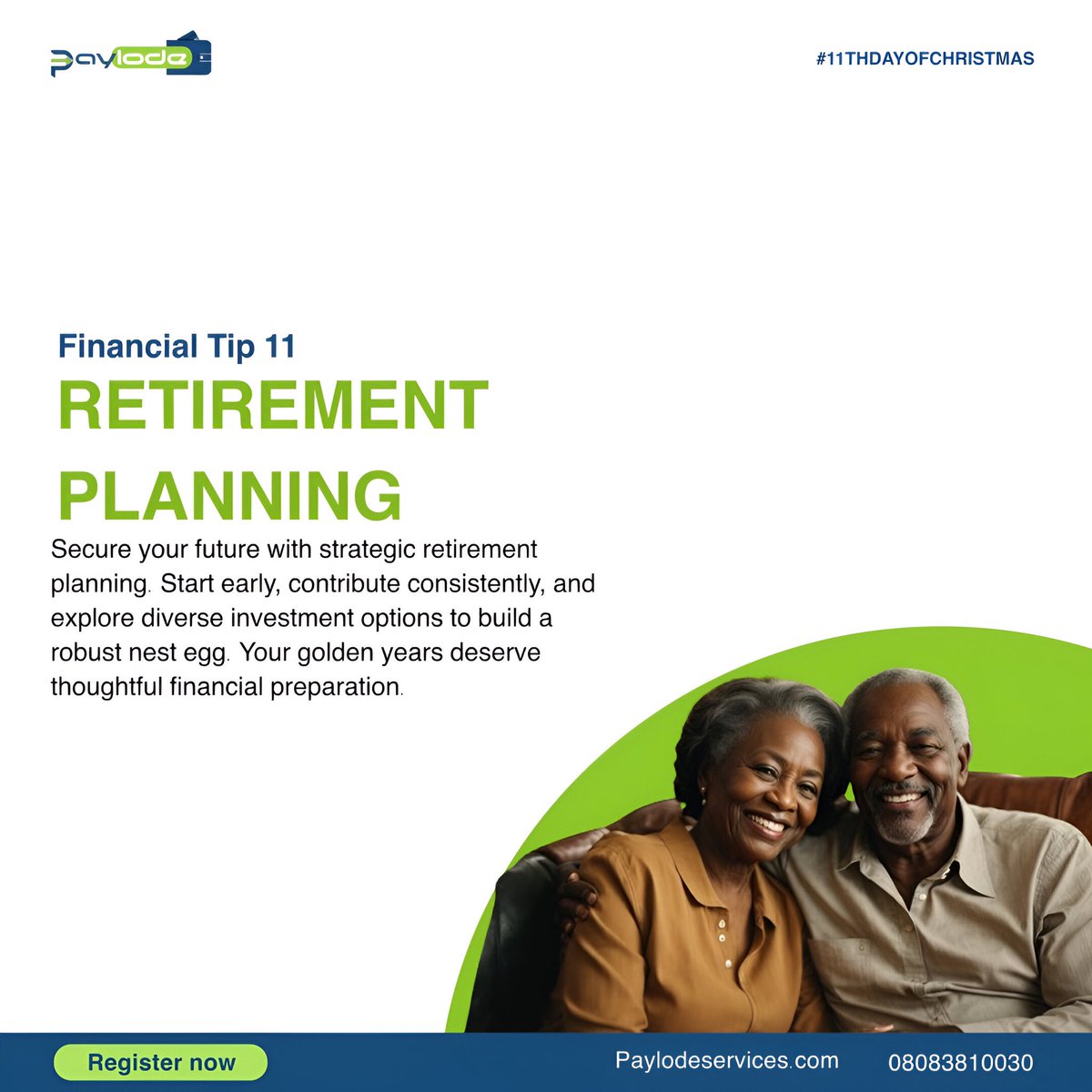 Paylodeservices's tweet photo. Financial tip 11- Secure your future with a strategic retirement plan.
Are you enjoying this series? Kindly let us know in the comment section.

Be sure to register on our website and begin transacting today.
#retirementplan #paylodeserviceslimited #fintech #financialtransaction https://t.co/KQPoGtF8iO