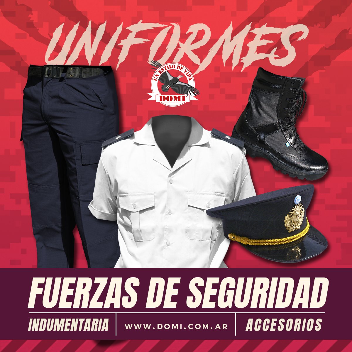 DOMI3862's tweet photo. Todo lo necesario para equipar en uniformes a todas fuerzas de seguridad del país está en Domi.
No pierdas tiempo y hacé tu pedido ahora! https://t.co/vFHbnelfWl