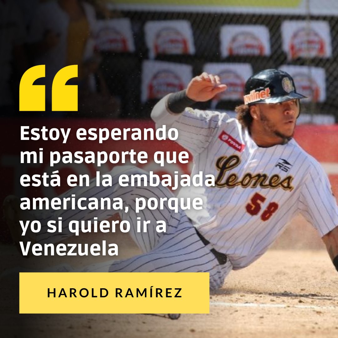LiderEsDeporte's tweet photo. Harold Ramírez a la espera de jugar con Leones 🦁⚾️

📌 El pelotero colombiano está a la espera de su pasaporte para poder estar con el conjunto melenudo 
.
🖥️ Lee la nota completa en nuestra página web https://t.co/8nty5i4NSZ
.
#HaroldRamirez
#LeonesdelCaracas
#LVBP
#BeisbolVenezolano
#Liderendeportes