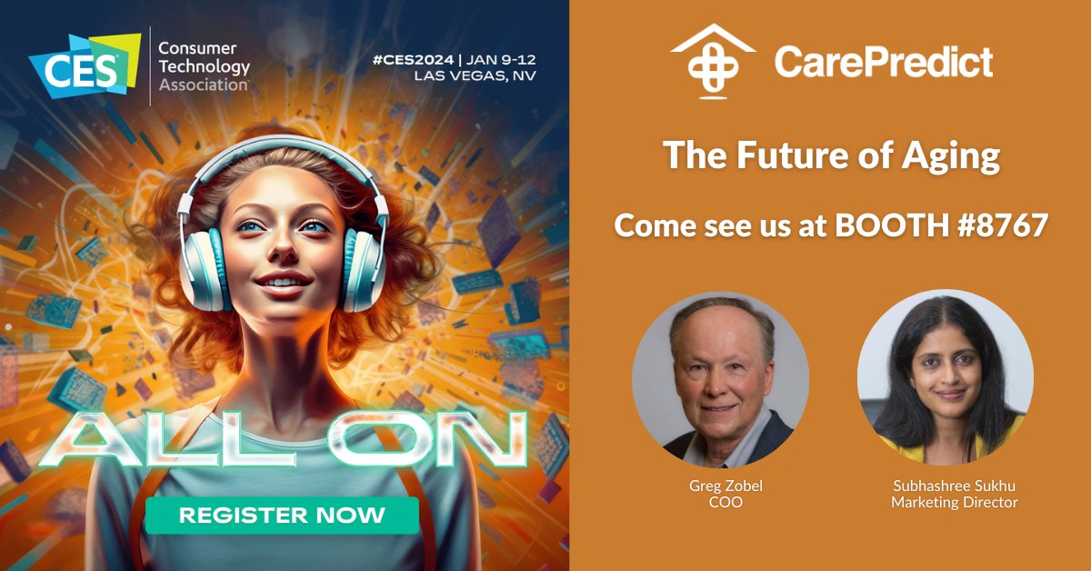 Ushering in a new era of proactive and personalized senior care! See us at Booth 8767, LVCC, #CES2024. Learn more about our award-winning #WearableTechnology that alerts on potential health issues by tracking daily activity patterns. #Innovation #HealthTech #TransformingLives 🌍
