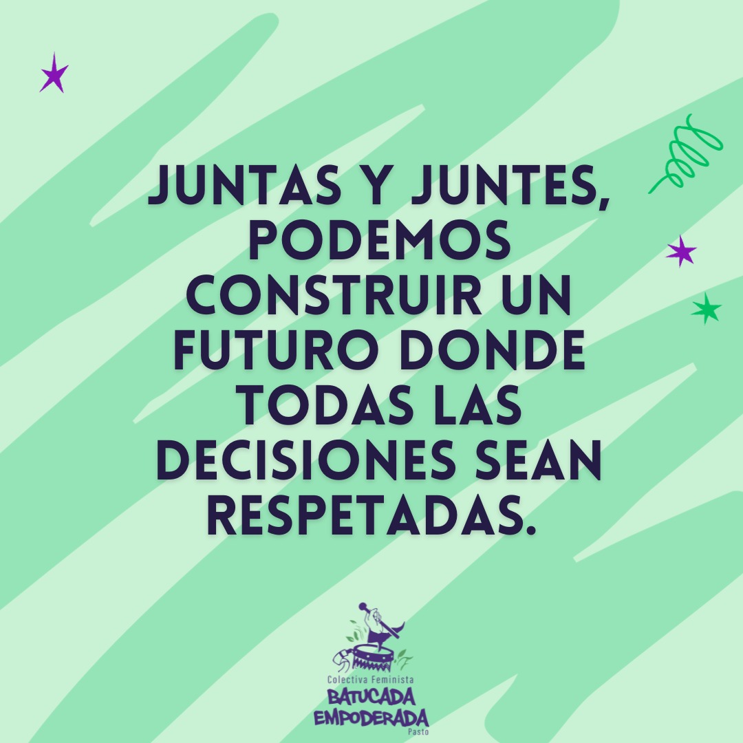 BatucadaEpasto's tweet photo. 28S 💚
Día de la Acción Global por un Aborto Legal y Seguro ✊🏼.

¡Nos vemos mañana en las calles! 🥁📢

#abortolegalyseguro #derechossexualesyreproductivos #micuerpomidecision #28S #accesoalaborto #batucadaempoderadapasto #septiembre https://t.co/WVO8XpVq8y