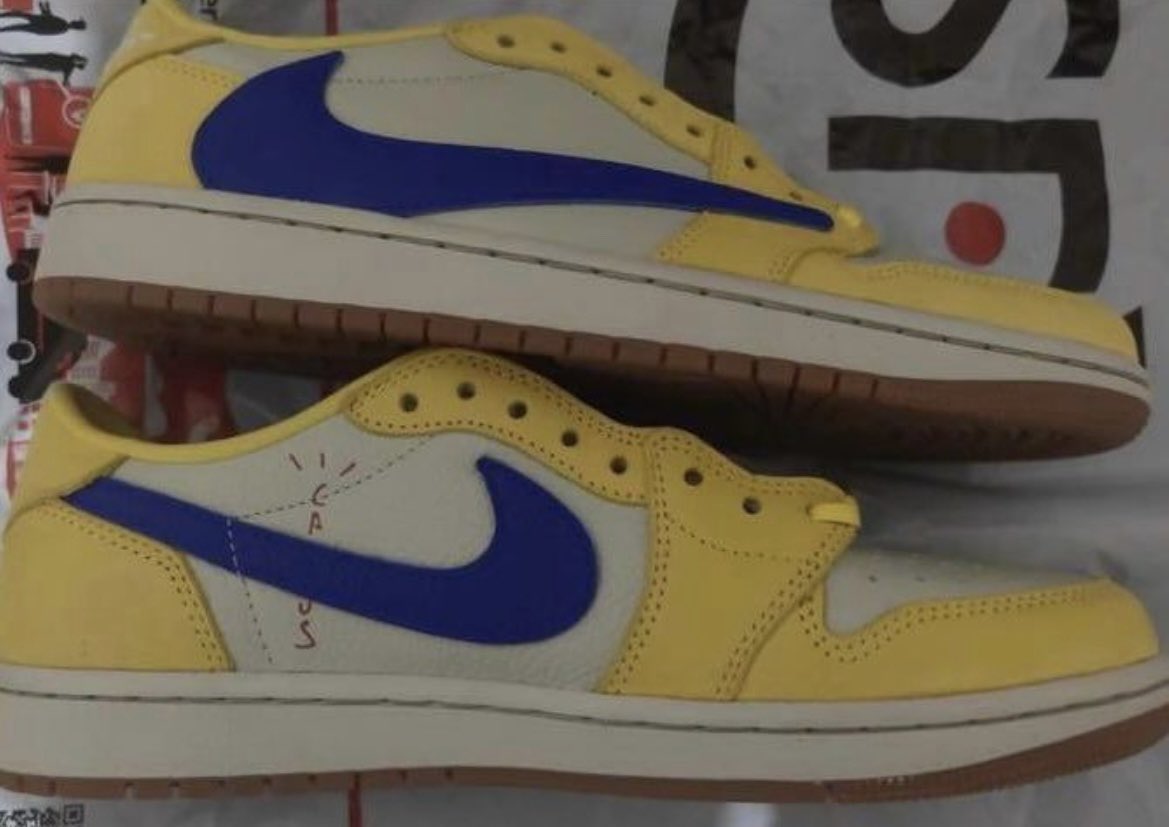 SnkrsStock's tweet photo. Travis Scott x Nike Air Jordan 1 Low “Canary Yellow” Summer 2024 

Thoughts ? https://t.co/KL4jdgyvPR