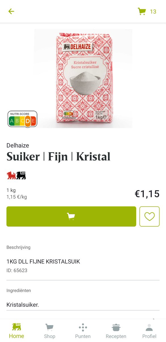 TDebbaut's tweet photo. @DelhaizeNL Ga ik voor m'n kerstdessert te maken kristalsuiker gaan kopen, zie ik dat het een week later een "kleine leeuw" prijs is, maar wel 36 cent duurder! 🤔 Begrijpen wie begrijpen kan... 😂 https://t.co/7L1D9NCoot