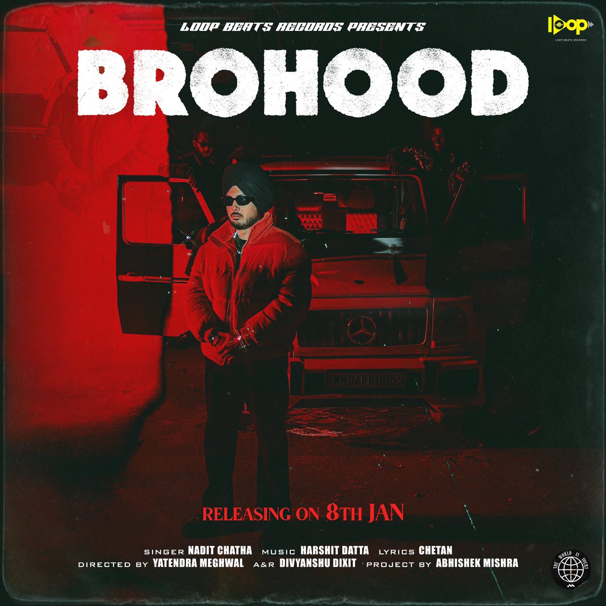LoopBeatsenter's tweet photo. "Unveiling 'Brohood' by Nadit 🎤 Hip-hop meets Punjabi pop in this journey through the hood of brothers. 🌟 Releasing on Jan 8, 2024, 
presented by Loopbeatsrecords. Join the vibe! 🔥🚀 https://t.co/cv2UwXnOK1