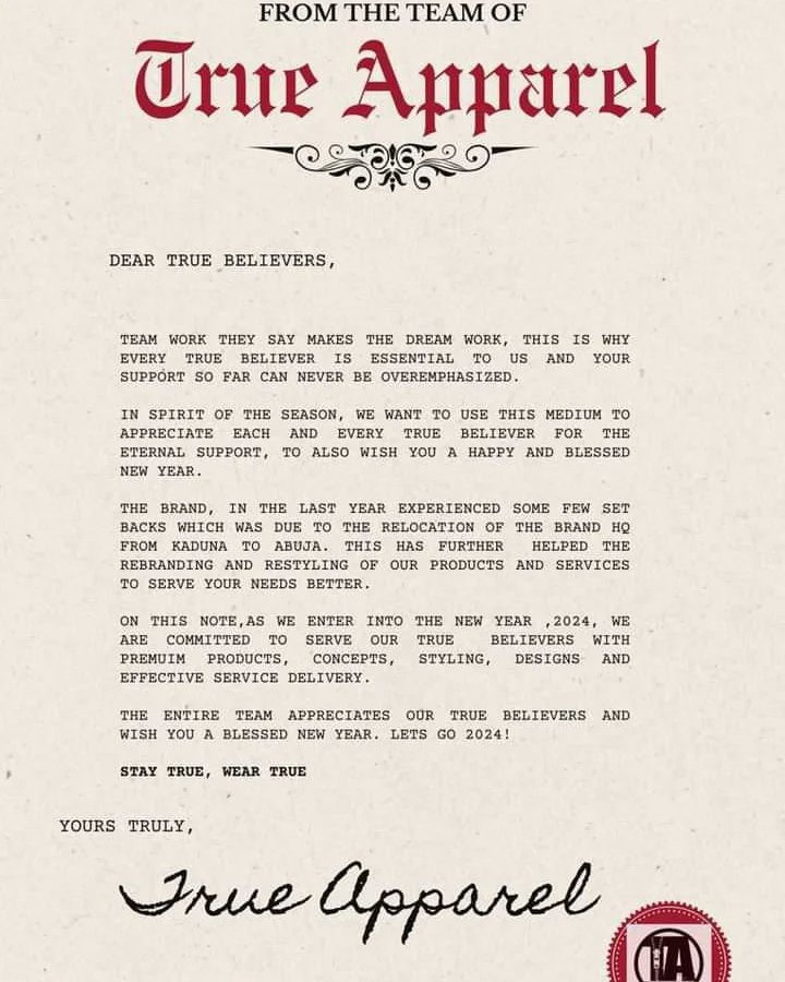 True Believers ❤️🙏
Let's go 2024 🎉