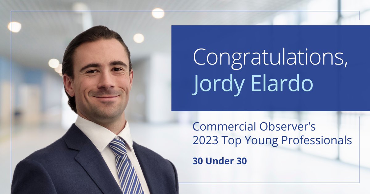 Congratulations to Colliers’ Jordy Elardo, who has been named a Top Young Professional 2023 by Commercial Observer!

🔗to article: commercialobserver.com/power-series/2…

#Colliers #CommercialRealestate #CRE #NYC #NewYork #ColliersUS #Manhattan #CommercialObserver