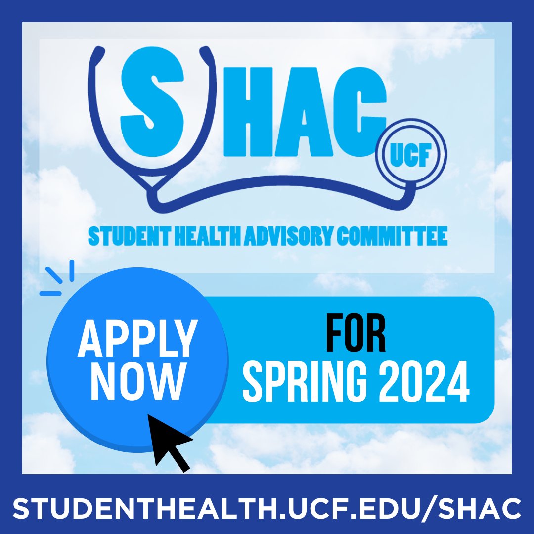 SHAC applicaitions for Spring 2024 are open until next Thursday!

If you're looking for ways to get involved on campus and have a passion for public health initiatives, apply using the link in our bio