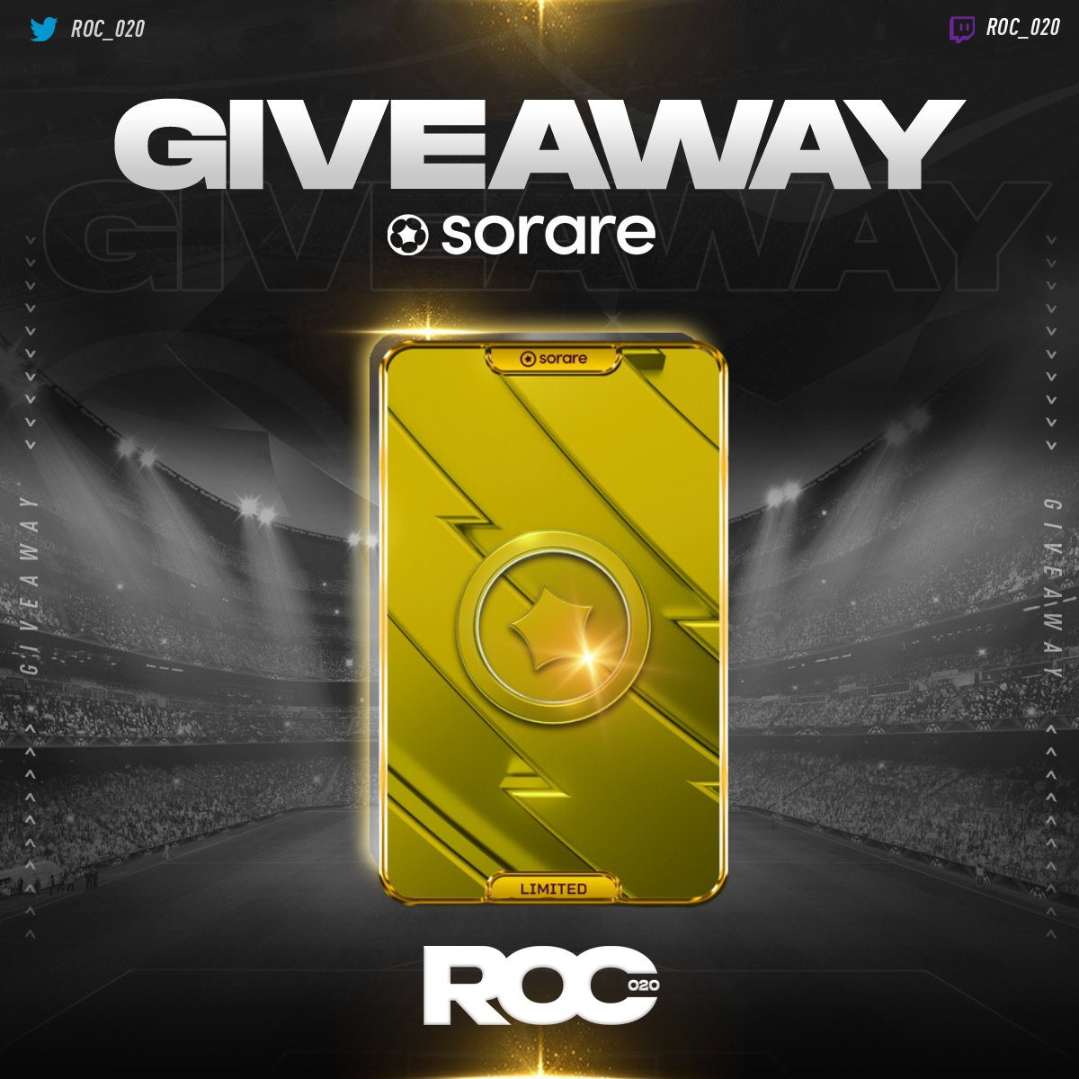 Roc_020's tweet photo. 🎁NEW YEAR GIVEAWAY🎁

🟡€5 Limited of your choice!

- Subscribe, Like &amp; Comment your Sorare Resolutions in the comments of our video: https://t.co/EtOWWTXmVc
- Like &amp; Retweet
- Follow @Salahisbeast &amp; @Roc_020 

Winner at 1.35K subs!

#Soraregiveaway #NFT #NFTGiveaway #Crypto https://t.co/Tiv3jgblbZ