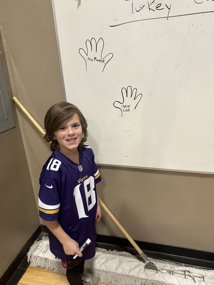 Our first student getting a turkey and hoping the turkey club goes to Aden from <a href="/112MrsLanyk/">Mrs. Lanyk</a> class!