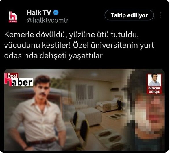 'İstediğin kadar tahrik et.
Sen hiç elinde silah olan Alevi gördün mü?.'

Eğitilemeyen!
Kindar nesillerinizle gurur duyun, zira işkenceyi eğitim kurumlarında uyguluyorlar!!.

#HasanEgeKaranfilTutuklansın
#Alevi
#Kürt
#KoçÜniversitesi