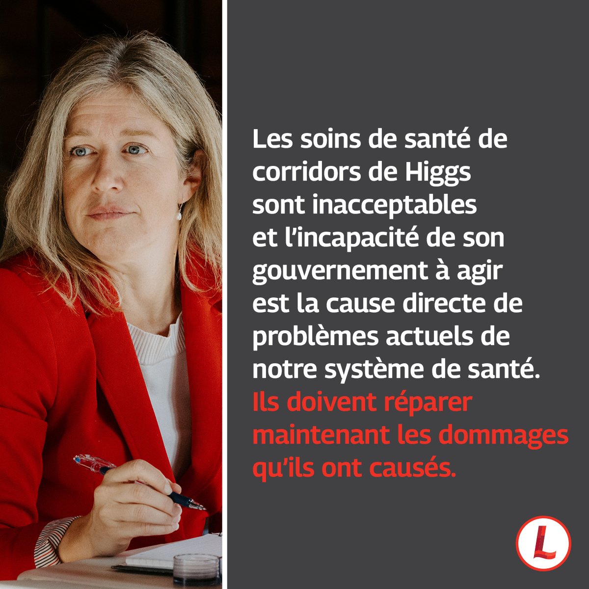 susanholt's tweet image. La situation actuelle aux urgences est horrifiante et inacceptable. Notre système de santé est en crise. Nous exhortons le gouv. à communiquer son plan, à réparer les dommages et à informer les N.-B.ois quant à la manière dont ils peuvent accéder aux soins dont ils ont besoin.