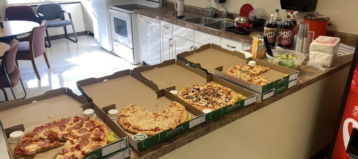 Thank you, <a href="/comosepta/">CoMO SEPTA</a>, for welcoming back Quest South staff with a delicious lunch of pizza, salad, &amp; cookies ♥️ Our hearts and bellies are full!