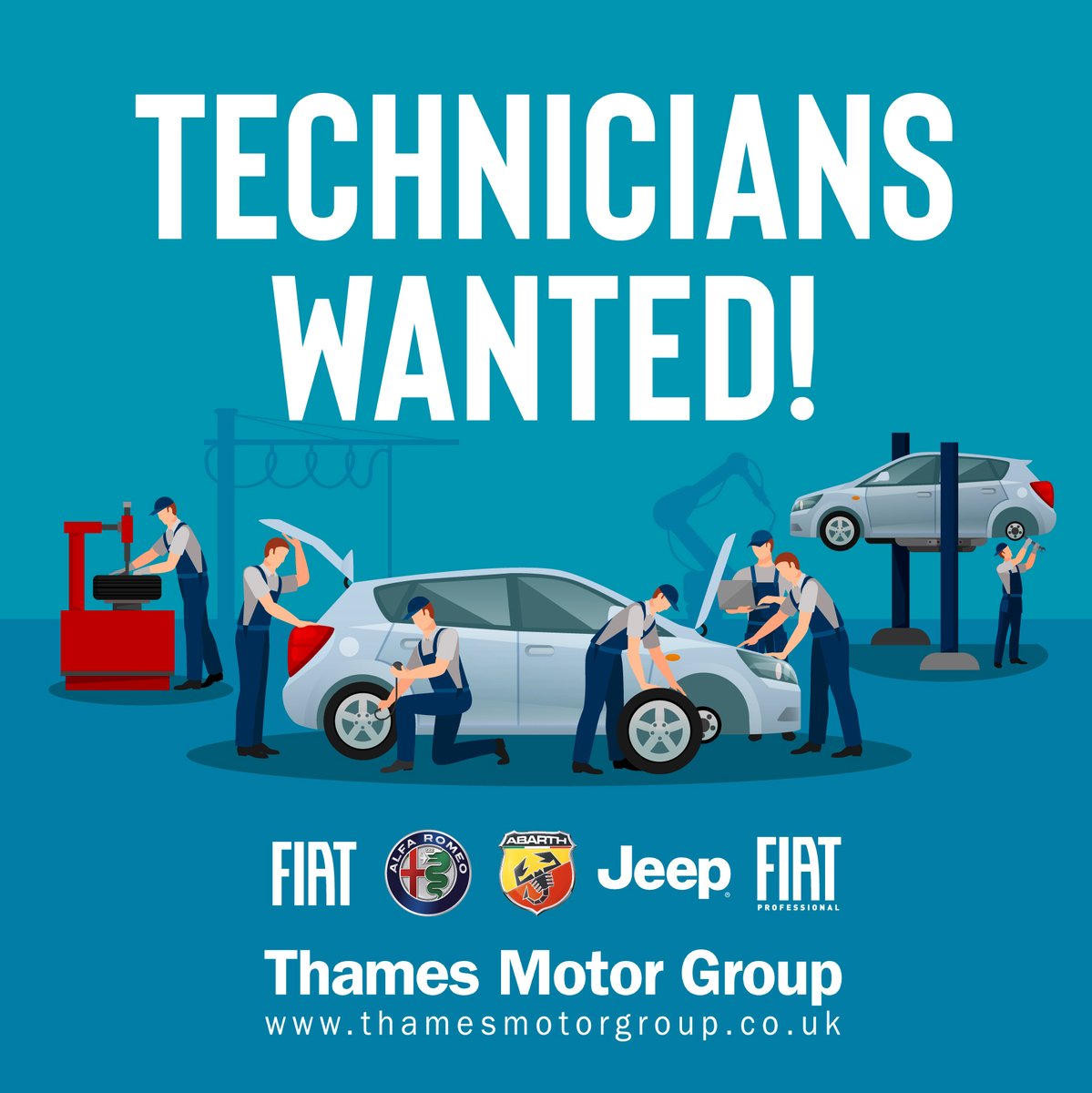 New Year, New Job! 🔧 We're looking for technicians to join our winning team on Bath Road, Slough. As a main dealer for 5 fantastic brands, this is an exciting role and will involve a wide variety of technical work. Learn more and apply here: thamesmotorgroup.co.uk/recruitment/ #PleaseRT