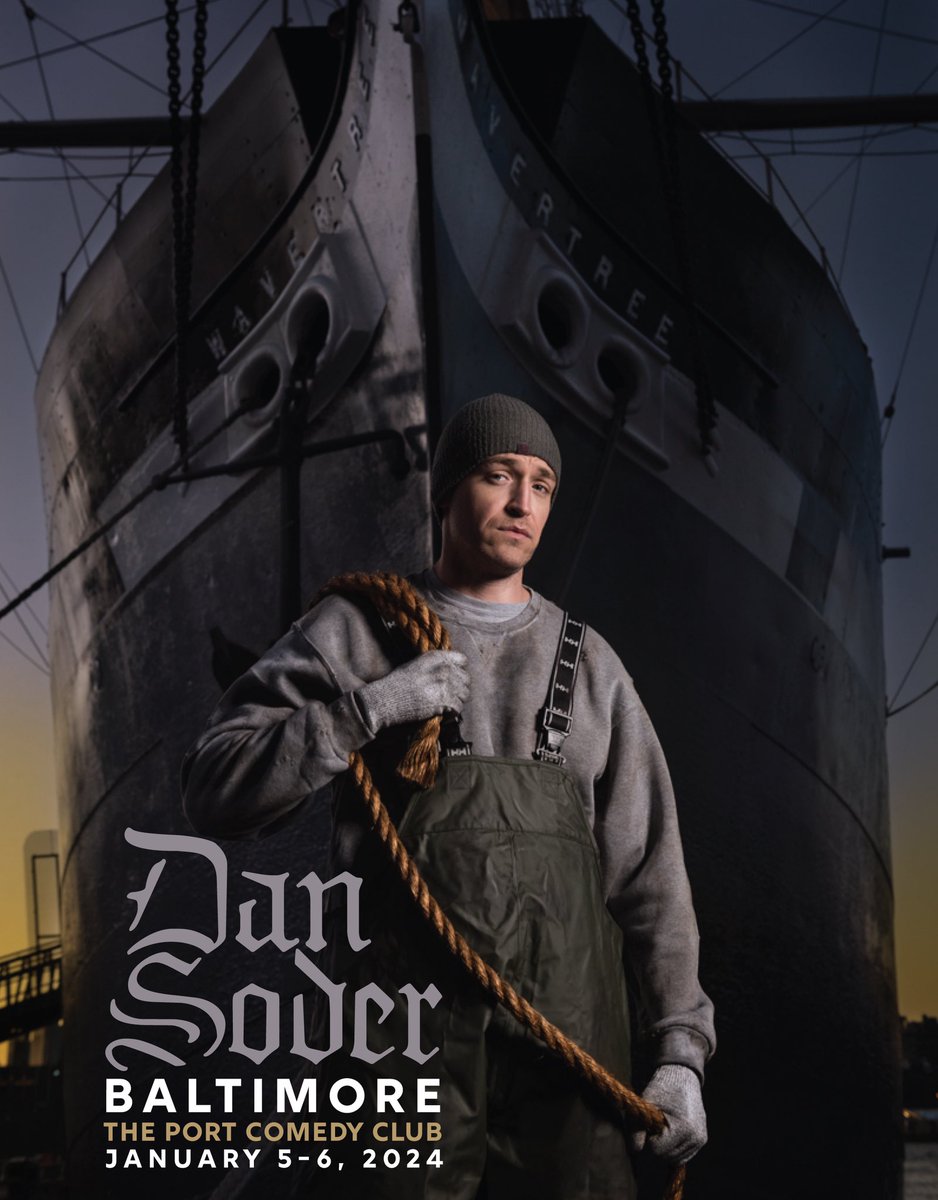 First comedy show of 2024! Cool <a href="/limorgarfinkle/">Limor Garfinkle</a> portrait of <a href="/DanSoder/">Dan Soder</a> that I designed around.