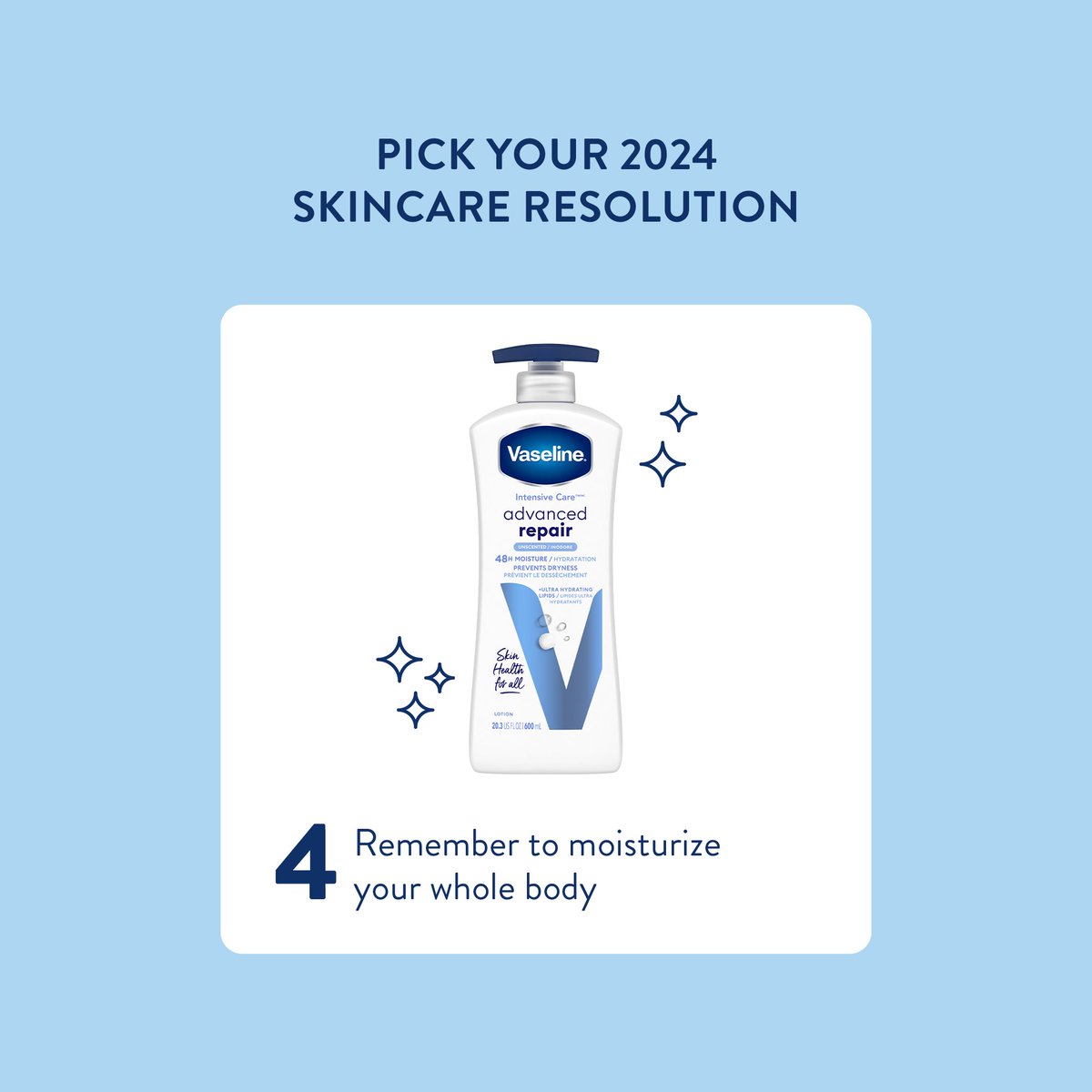 2024 is the year of your best 👏 skin 👏  ever 👏 ​ Swipe to choose the 2024 skincare resolution that will help you get there and share your pick in the comments below 👇 #Vaseline #SkincareProducts #SkincareMustHave #NewYearResolutions