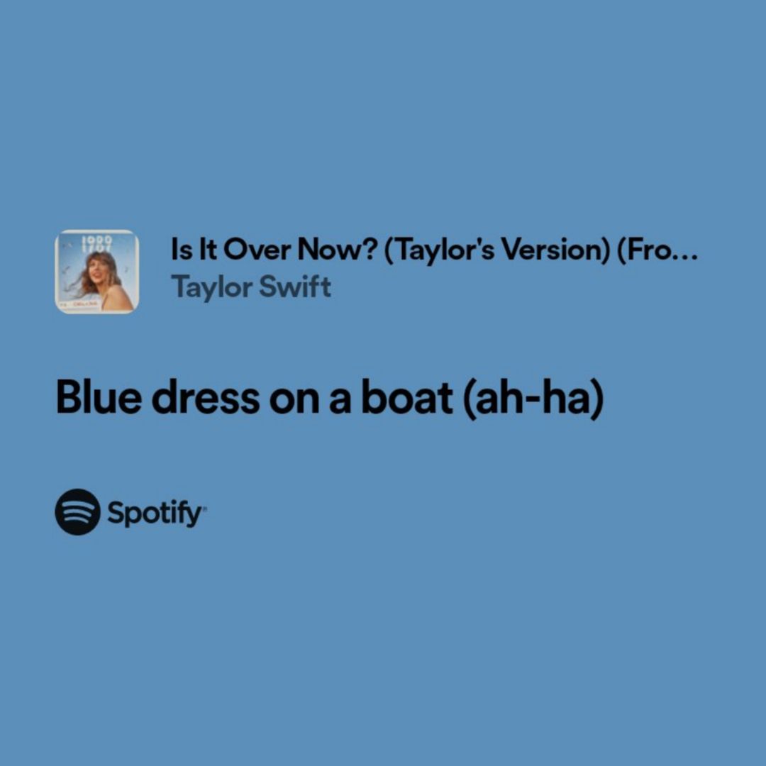 taylor swift blue dress boat