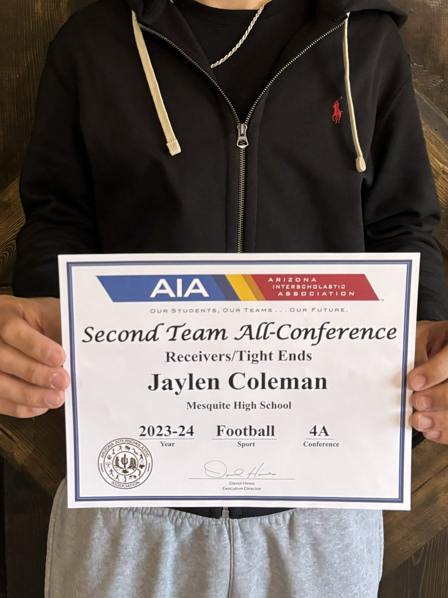 Amazing to be named second team all-conference receiver. <a href="/MesquiteAthDept/">Mesquite Wildcats Athletics</a> <a href="/VanceMillerAZ/">Vance Miller</a> <a href="/AZHSFB/">ArizonaVarsity.com 🔥PREPS🔥</a>
