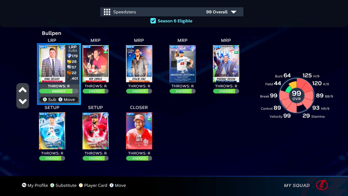 CWatsonJr's tweet image. You can’t have a bullpen full of flamethrowers without including @robdibble49. His heat puts out my fires. That’s right, I fight fire with fire. Thank you, Rob for letting us use your card, and thank you @MLBTheShow for putting him in the game. #MLBtheSow23