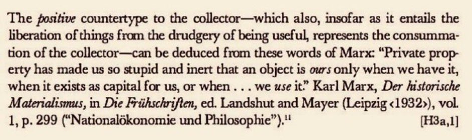 “the liberation of things from the drudgery of being useful” ~ Walter Benjamin, “The Arcades Project,” from ‘The Collector File.’ thanks to @arcadesprojectb