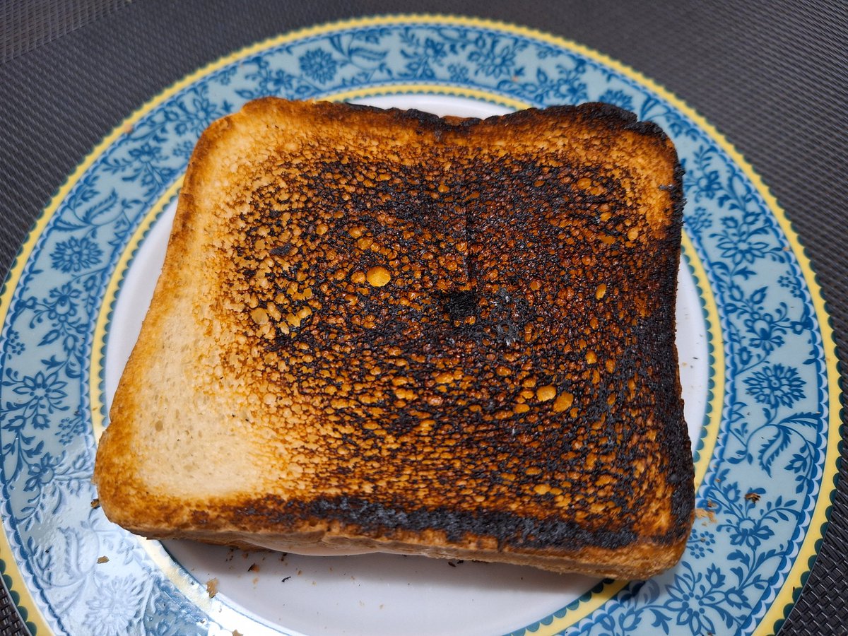 michinmaru's tweet photo. Pues resulta que dice el valenciano de mi pareja que no se le ha quemado, que es el "socarrat" del sándwich...😒😒 https://t.co/i0Lu6tDA94