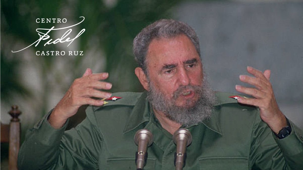 #Fidel:"Claro que en una sociedad que tenga que enfrentar los problemas del subdesarrollo y tenga que desarrollarse en las condiciones tan difíciles que resulta desarrollarse en el mundo de hoy, es esencial la unidad. Eso lo vio #Martí hace más de 100 años". #NuestraRevolución