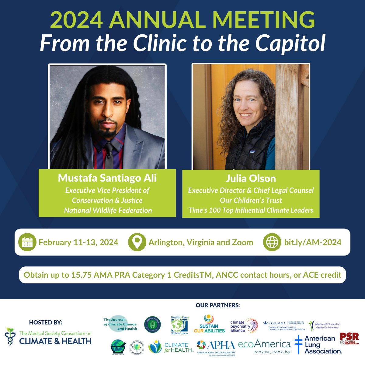 Make climate advocacy a priority in 2024! Join us in person at our Annual Meeting for hands-on workshops that will strengthen your skills and prepare you to take action.

Register here: bit.ly/AM-2024 #ClimateHealth2024