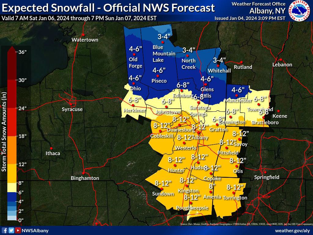 DutchessAlerts's tweet image. WINTER STORM WATCH issued for Dutchess County effective 4pm on Saturday until 7pm on Sunday... Here are the latest accumulation expectations from the National Weather Service. 

Please plan accordingly.

#BeReady and #BeSafe