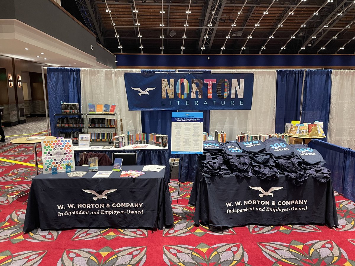 NortonCriticals's tweet image. Hello #MLA2024/#MLA24! We are so excited to talk books, courses, research, and more with you all weekend!

If you’re one of the first 100 seagulls flocking to our booth tomorrow, January 5th, you can get a swag bag full of Norton goodies!