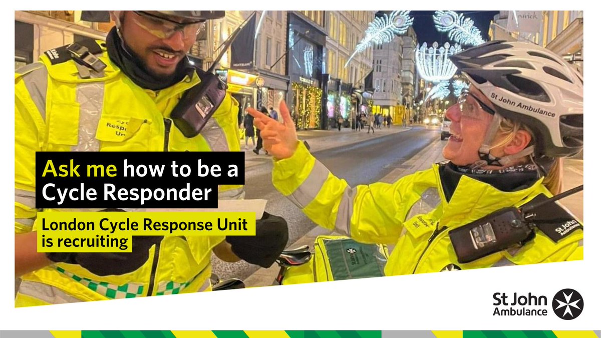 SJA London CRU (@sjalondoncru) on Twitter photo ๐ฃย Join our peloton and wear the yellow jersey!
Calling all <a href="/SJALondonRegion/">St John Ambulance - Greater London</a> volunteers - the next London recruitment weekend is the 24 & 25 February.
Message us for more info! ๐ฒ ๐ฃย Join our peloton and wear the yellow jersey!
Calling all <a href="/SJALondonRegion/">St John Ambulance - Greater London</a> volunteers - the next London recruitment weekend is the 24 & 25 February.
Message us for more info! ๐ฒ