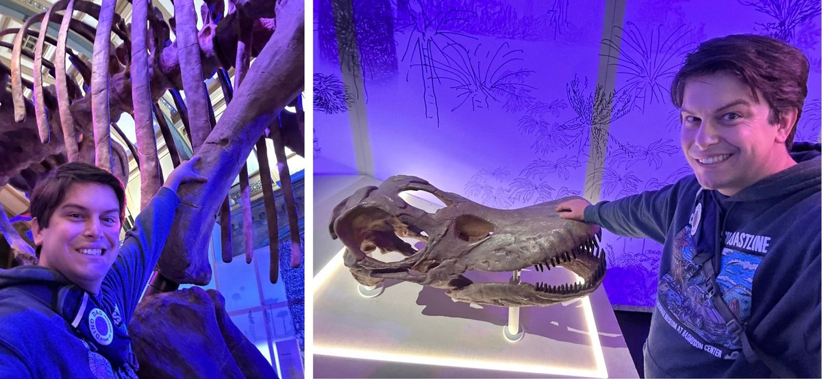 dinodadreviews's tweet photo. Also, is it just me, or did anybody else notice the bisexual lighting in the central display area of the Patagotitan exhibit? 🤭 https://t.co/3Z0JdBwo6k