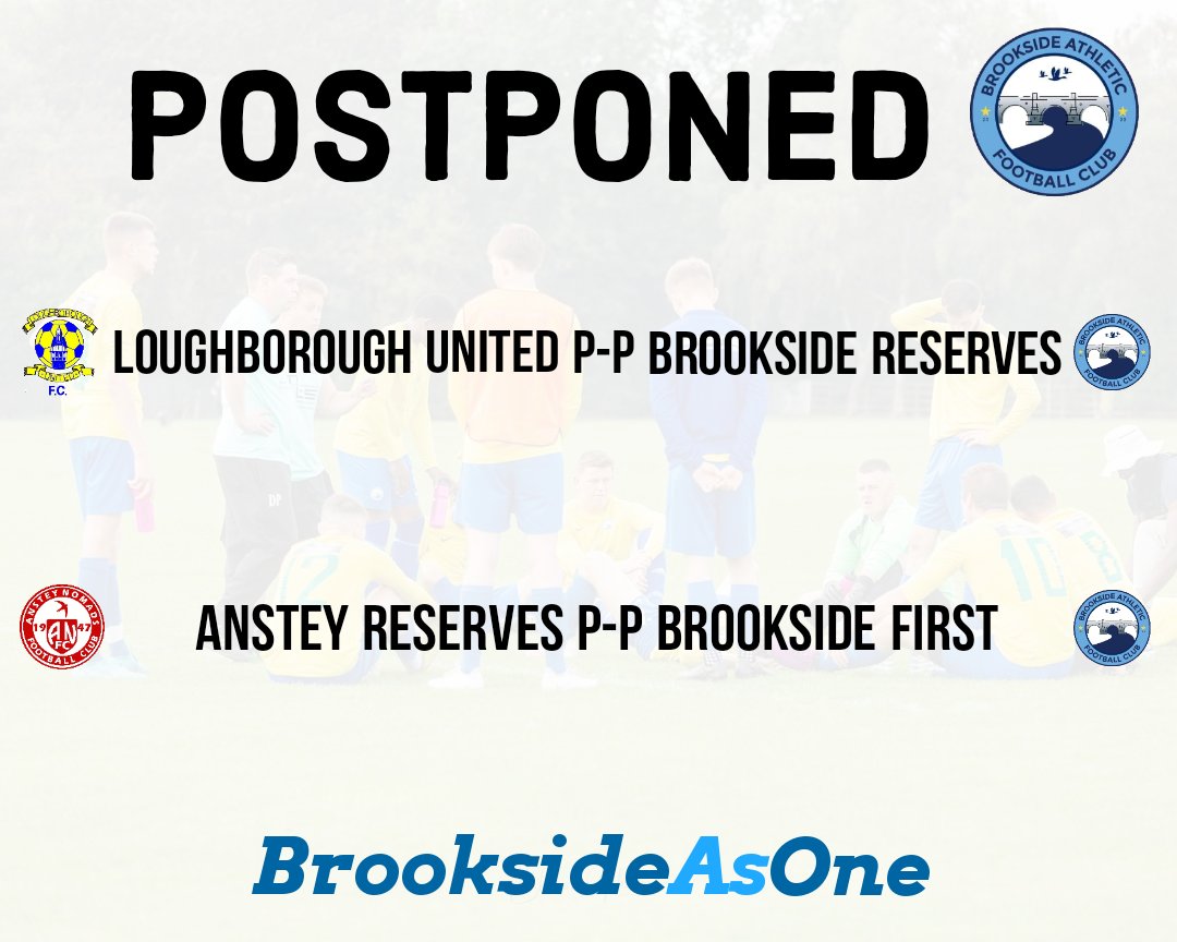 Storm Henk 2-1 Brookside Athletic 

Both the mens reserve game away to Loughborough united and the ladies first team game away to Anstey reserves have lost the battle to the weather 

Ladies development game is 100% on, we can claim a draw if we can get the mens first team on